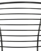 Set of 2 Dining Chairs HOBACK Metal Black with Black Faux Leather Seat