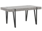 Dining Table ADENA Industrial Style 150×90 cm – Concrete Effect Top, Metal Legs (Grey / Brown / Beige)