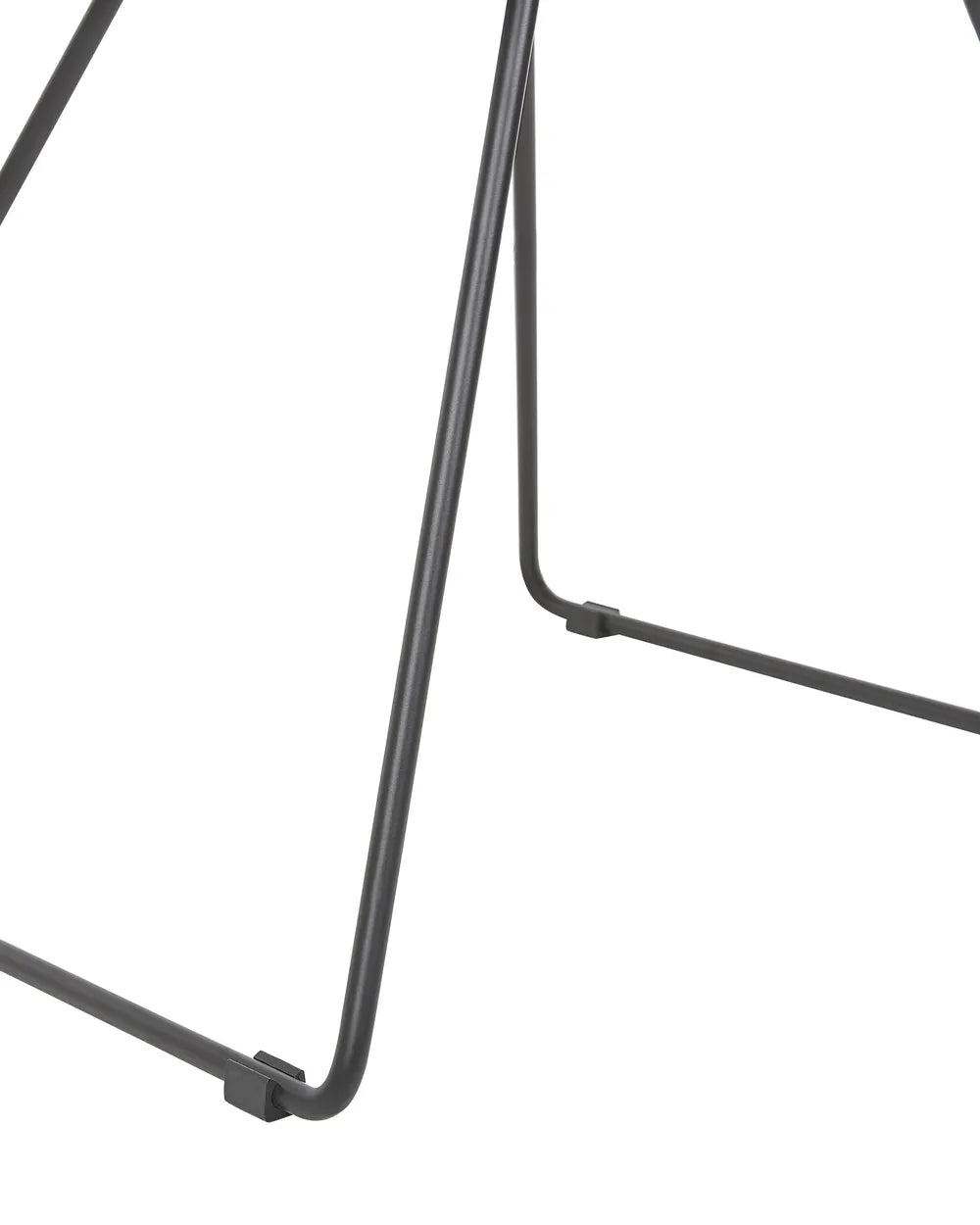 Set of 2 Dining Chairs HARLAN Metal Black with Faux Leather Seat