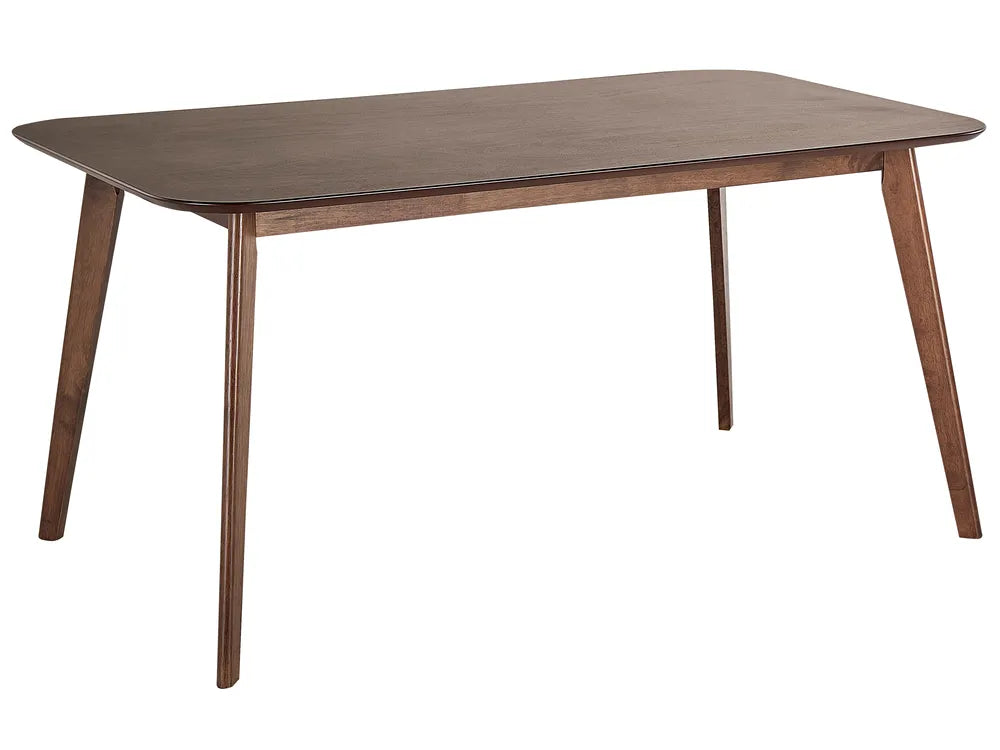 Dining Table EPHRATA Dark Mahogany 150 x 90 cm – Rectangular Dining Table, Mahogany Wood Veneer, Seats Up to 6 People