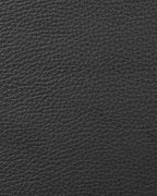 2 Drawer Bedside Table SEZANNE – Black Faux Leather Upholstered Nightstand with Metal Legs