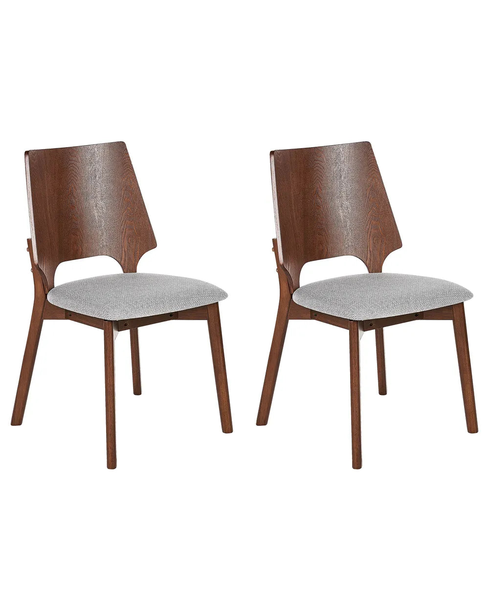 Set of 2 Dining Chairs ABEE Wood Dark Brown
