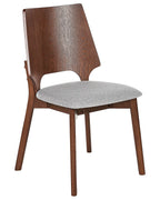 Set of 2 Dining Chairs ABEE Wood Dark Brown