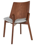 Set of 2 Dining Chairs ABEE Wood Dark Brown