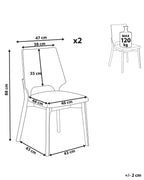 Set of 2 Dining Chairs ABEE Wood Dark Brown