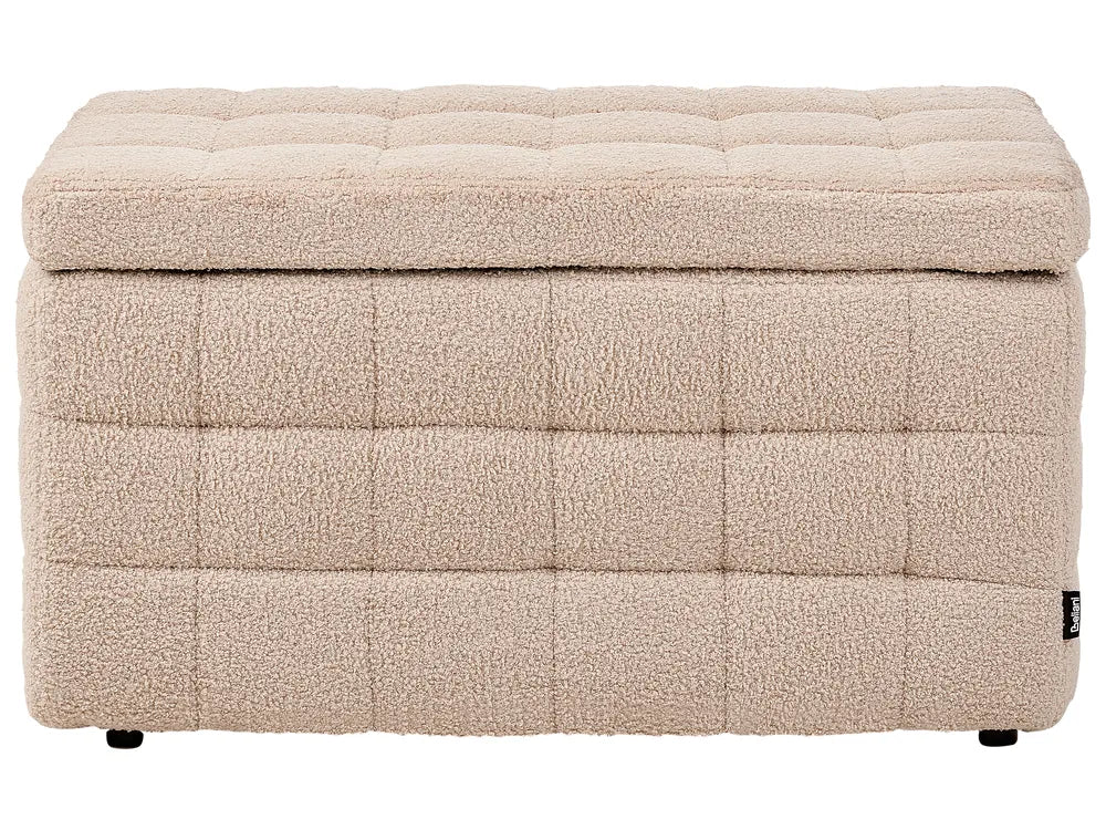 Storage Ottoman MICHIGAN Boucle Beige