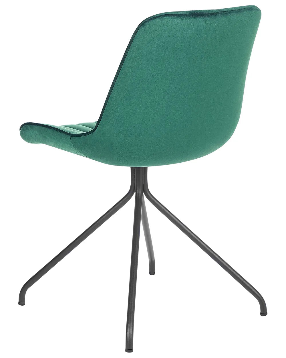 Set of 2 Dining Chairs NAVASOTA – Velvet Upholstered, Emerald Green, Steel Legs