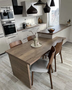 Set of 2 Dining Chairs ABEE Wood Dark Brown