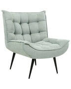 ALVESTA Boucle Mint Green Armchair – Modern Armless Accent Chair with Soft Upholstery