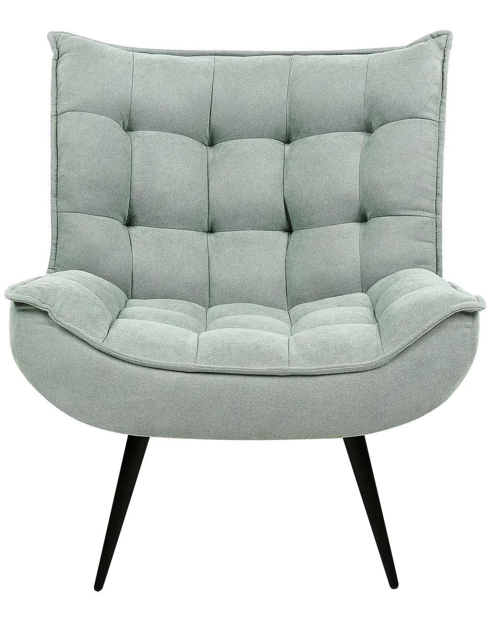 ALVESTA Boucle Mint Green Armchair – Modern Armless Accent Chair with Soft Upholstery
