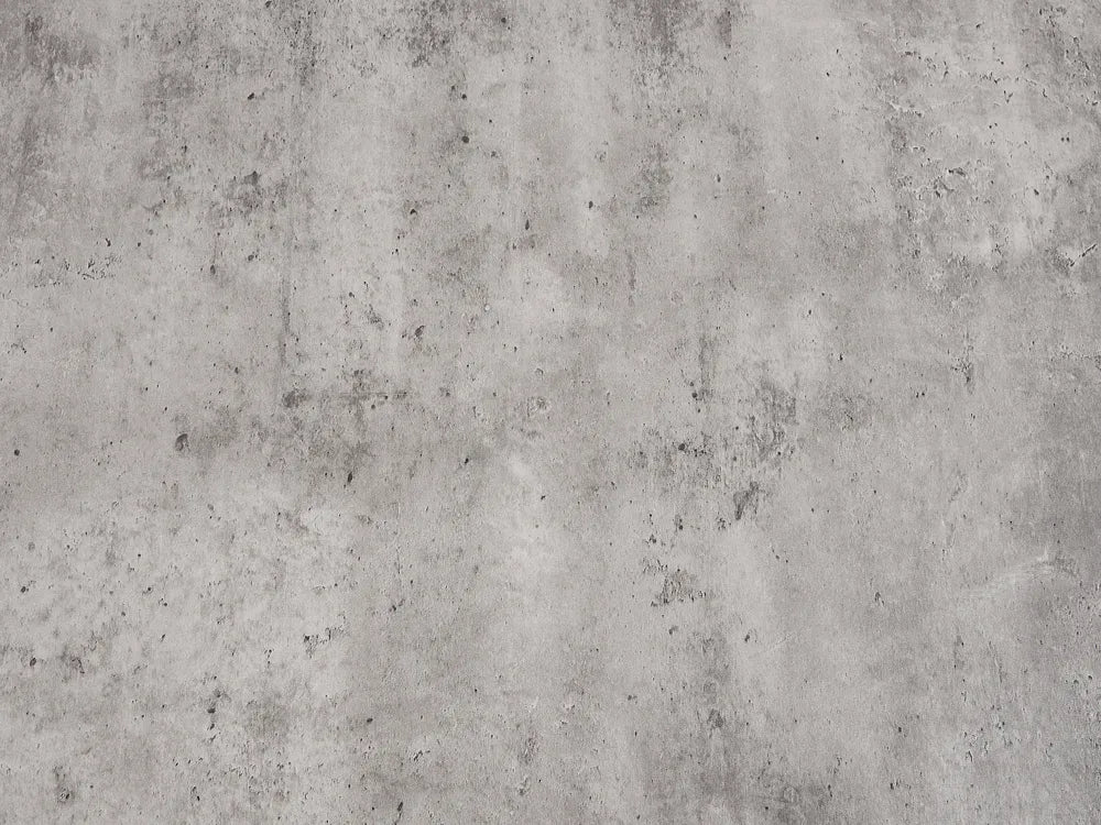 BANDURA Industrial Dining Table 180x90 cm – Grey Concrete Effect MDF Top, Black Metal Legs