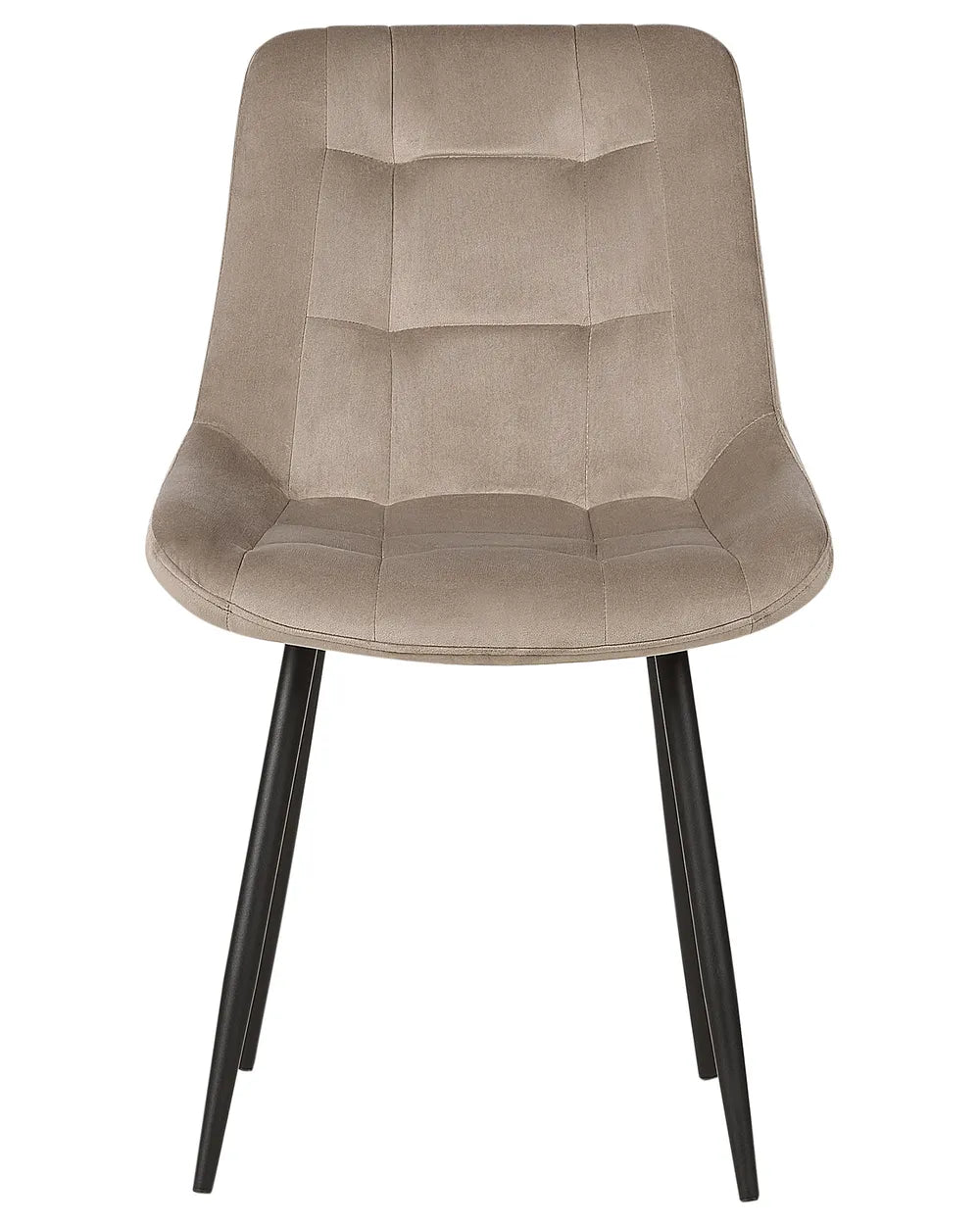 Set of 2 Dining Chairs Melrose Velvet Taupe