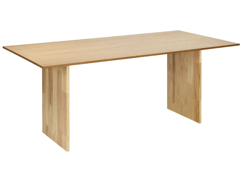 Dining Table MOORA Natural Ash Wood 180 x 90 cm – Rectangular Wooden Dining Table for 6–8 People
