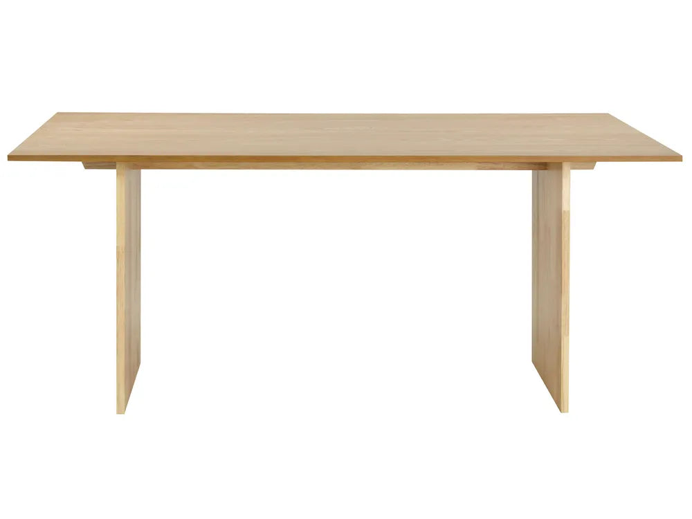 Dining Table MOORA Natural Ash Wood 180 x 90 cm – Rectangular Wooden Dining Table for 6–8 People