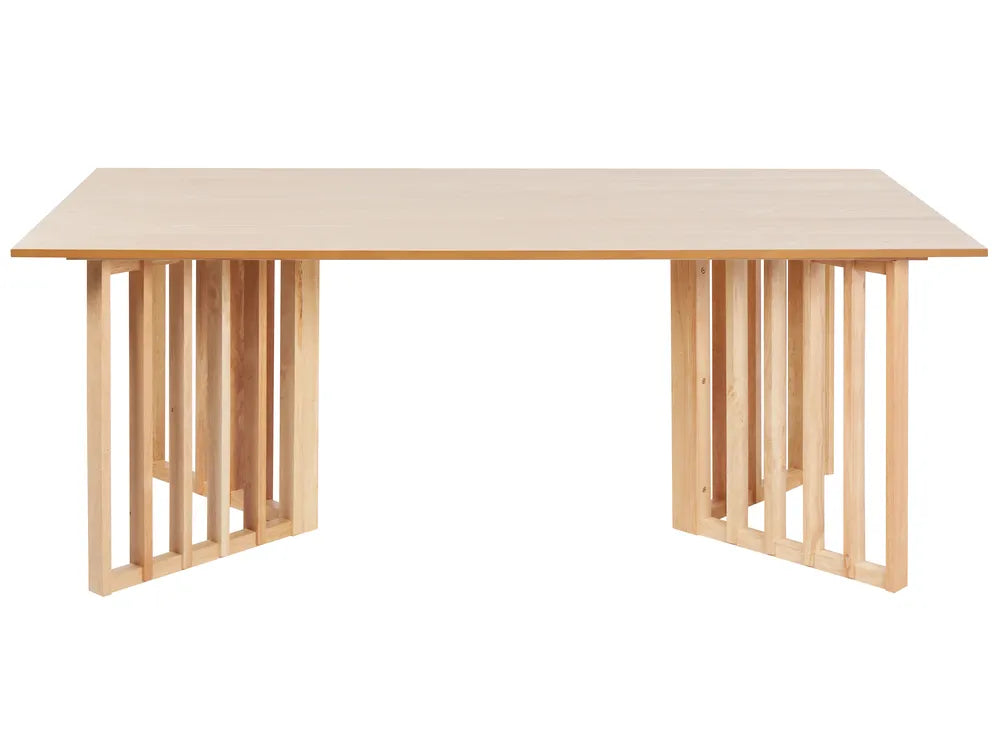Dining Table LEANDRA Light Ash Wood 200 x 100 cm