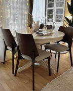 Set of 2 Dining Chairs ABEE Wood Dark Brown