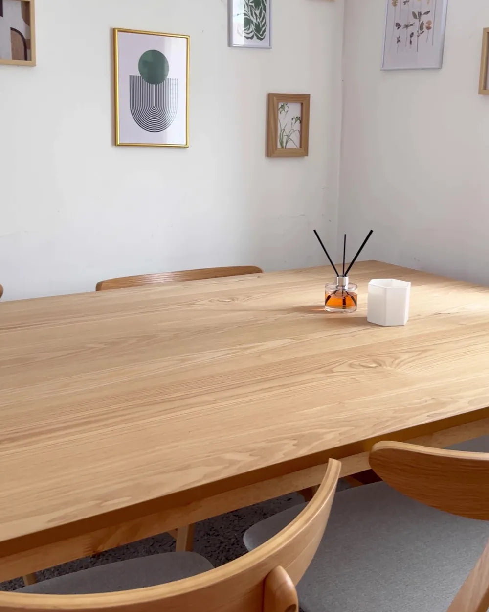 Dining Table CAMDEN Light Ash Wood 180 x 95 cm