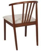 Set of 2 Dining Chairs Craig Wood Dark Brown / Beige