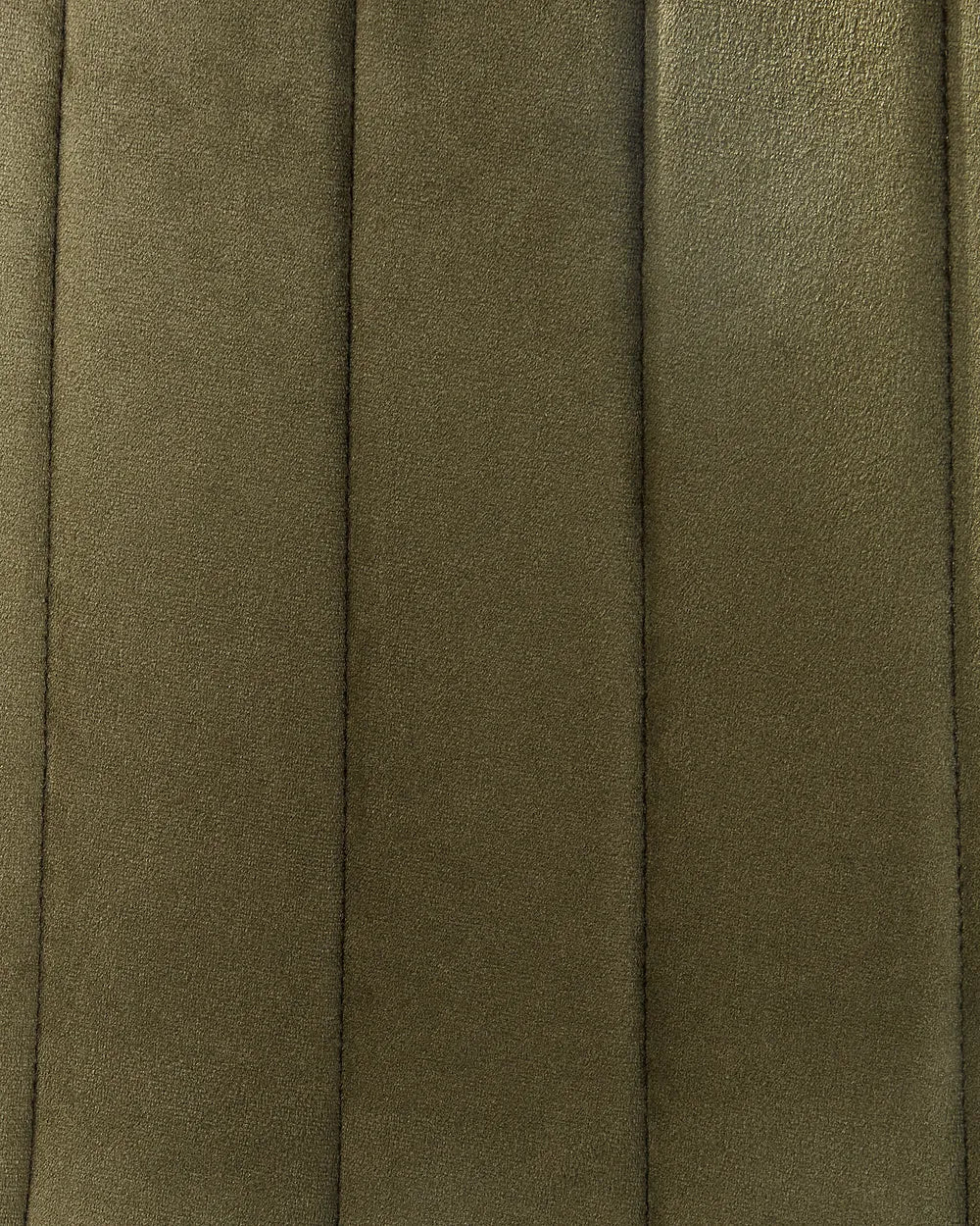 KALISPELL Set of 4 Upholstered Dining Chairs, Olive Green Velvet, Black Metal Legs