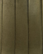 KALISPELL Set of 4 Upholstered Dining Chairs, Olive Green Velvet, Black Metal Legs