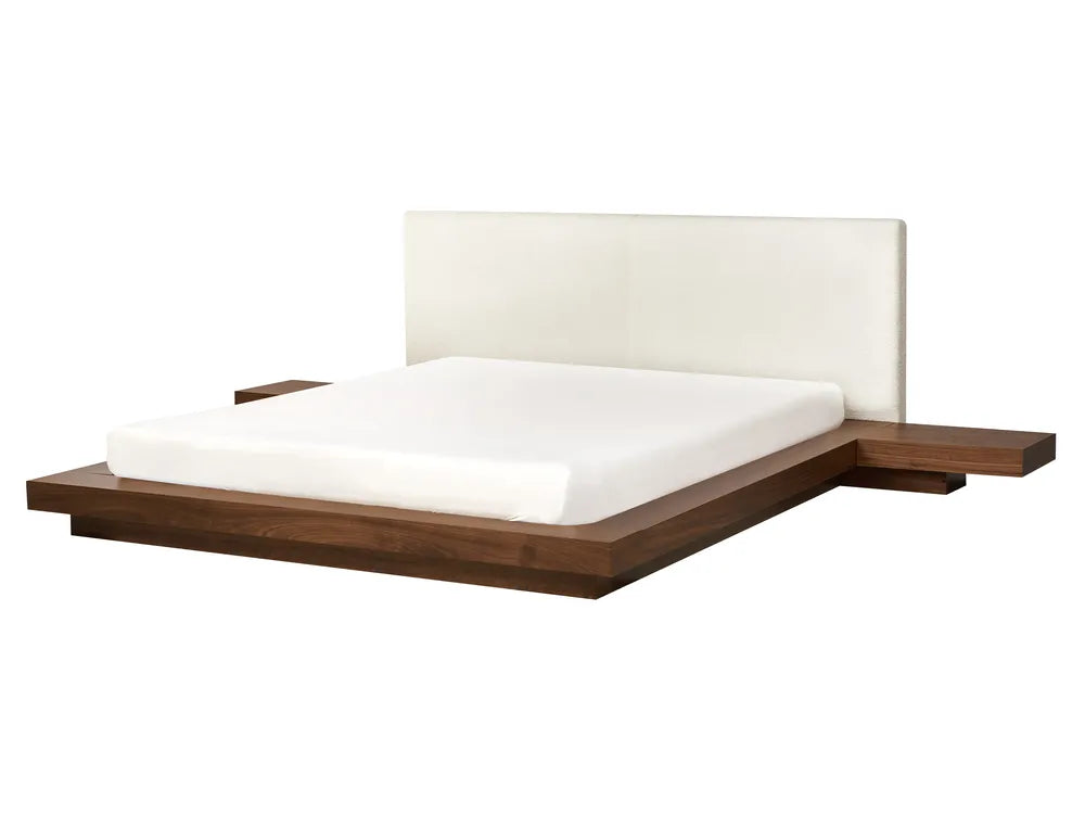 Bed Boucle ZEN 160 x 200 / 180 x 200 cm (EU King / Super King) Brown Ash Wood
