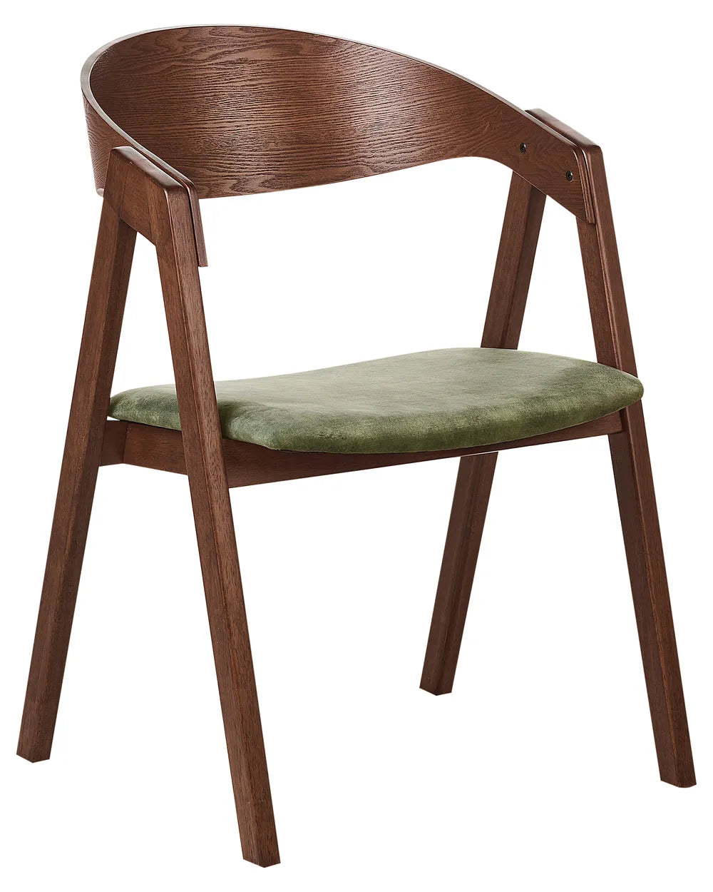 Set of 2 Dining Chairs Yuba Wood Dark Green