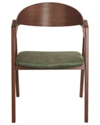 Set of 2 Dining Chairs Yuba Wood Dark Green