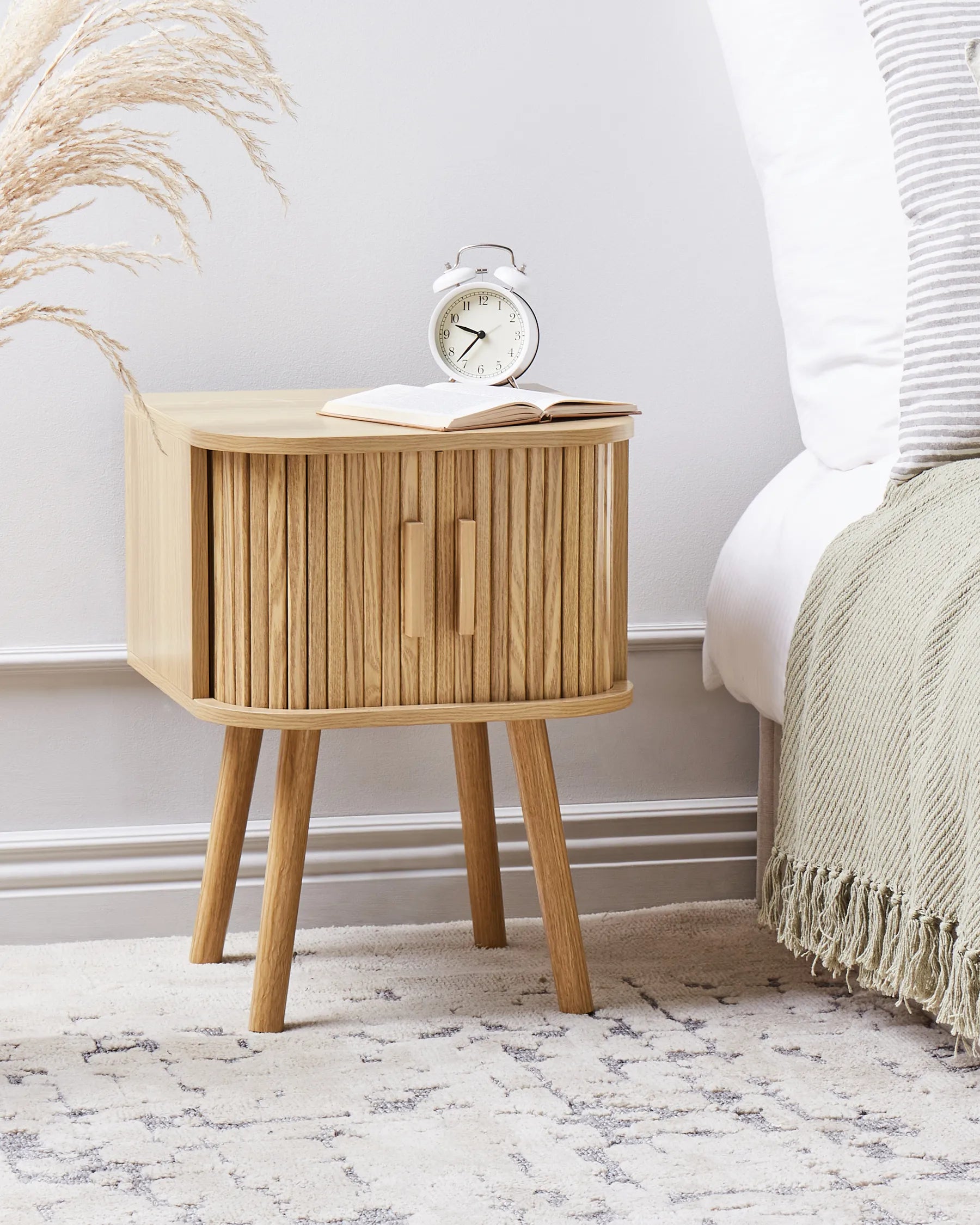 Sliding Door Bedside Table Selah – Brown