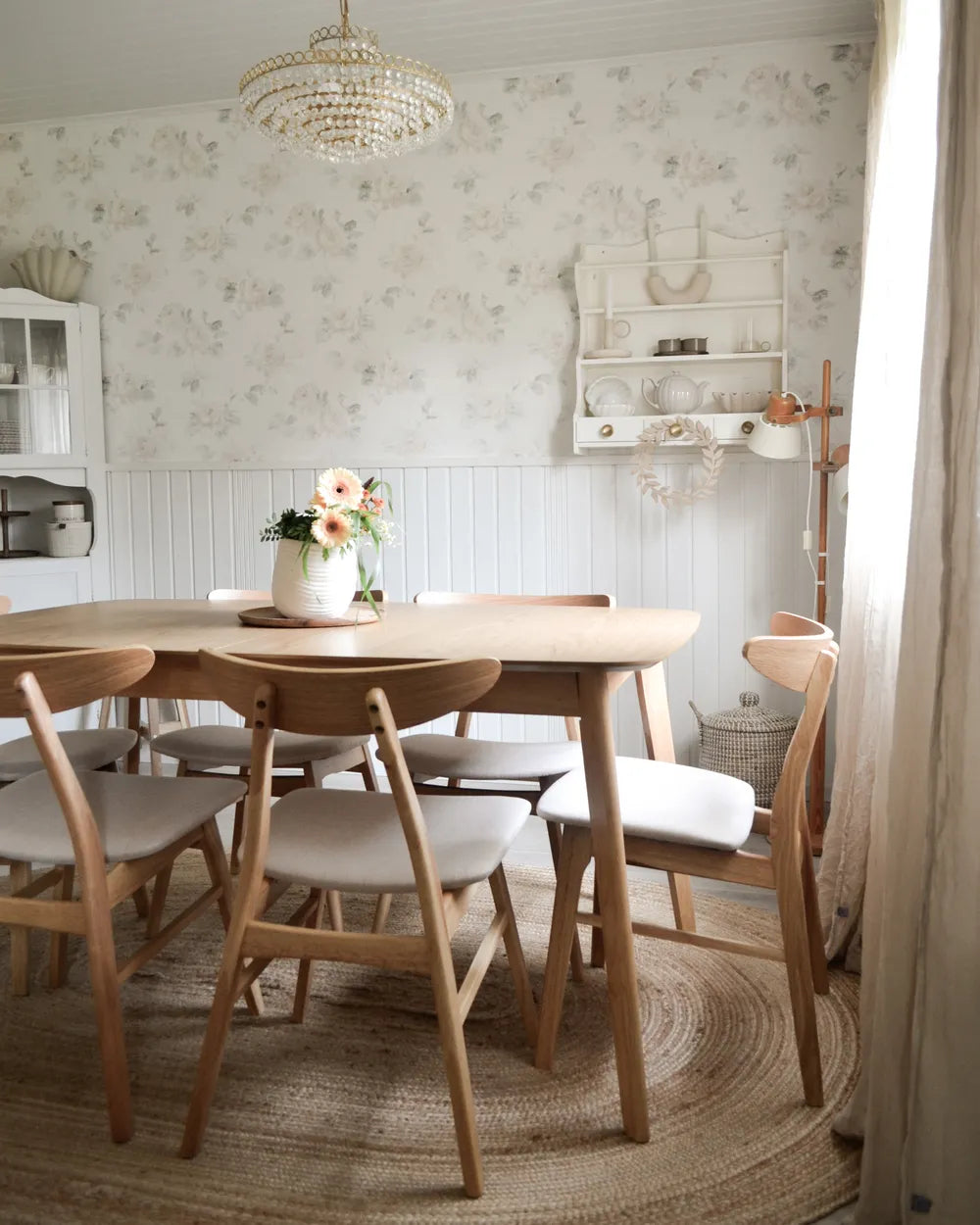 Extending Dining Table MADOX 150/190 x 90 cm – Beige / Dark Brown