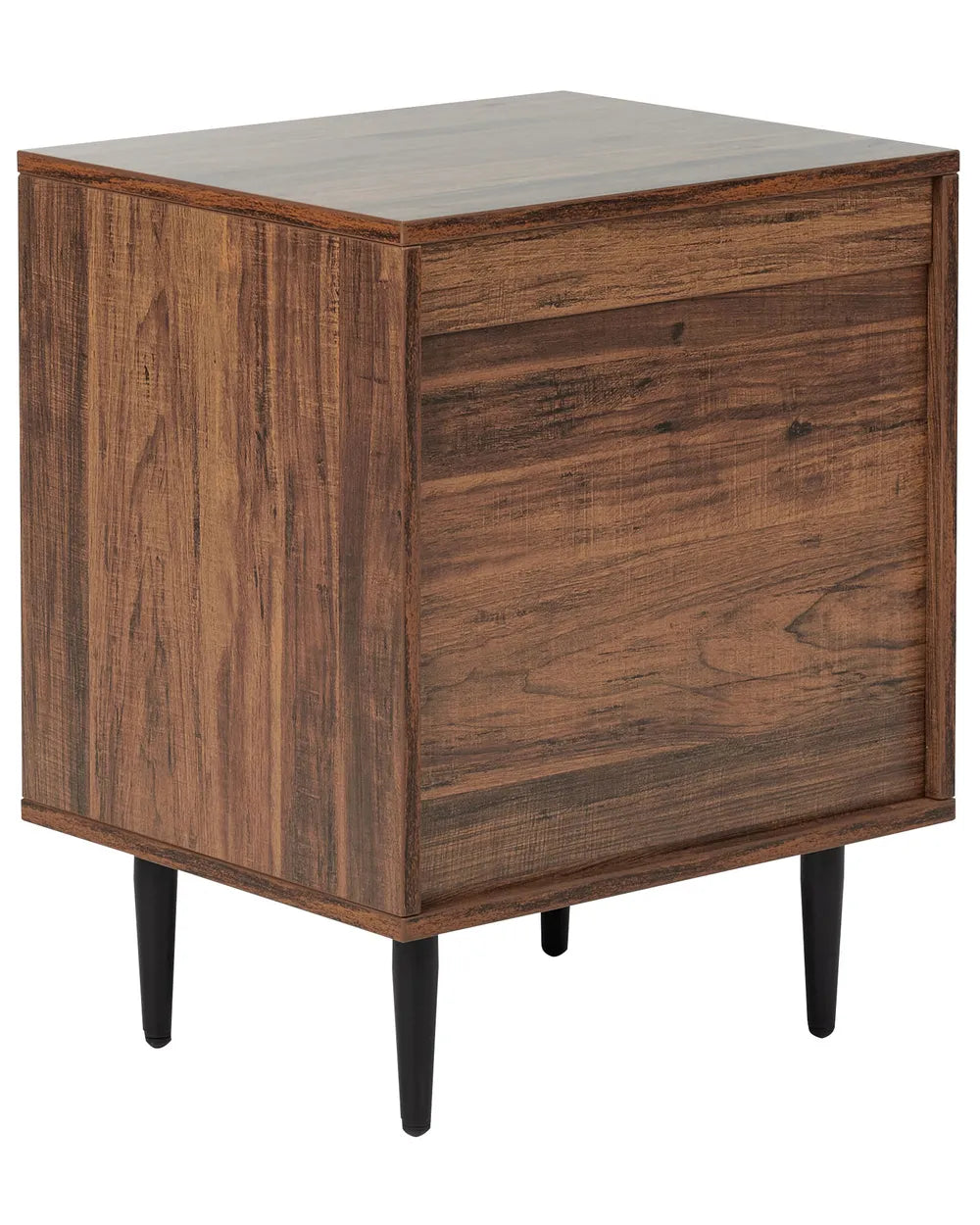 2 Drawer Bedside Table KEITH Dark Brown – Modern Nightstand with Storage