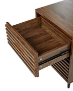 2 Drawer Bedside Table KEITH Dark Brown – Modern Nightstand with Storage