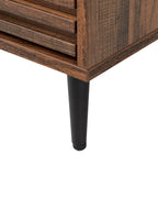 2 Drawer Bedside Table KEITH Dark Brown – Modern Nightstand with Storage