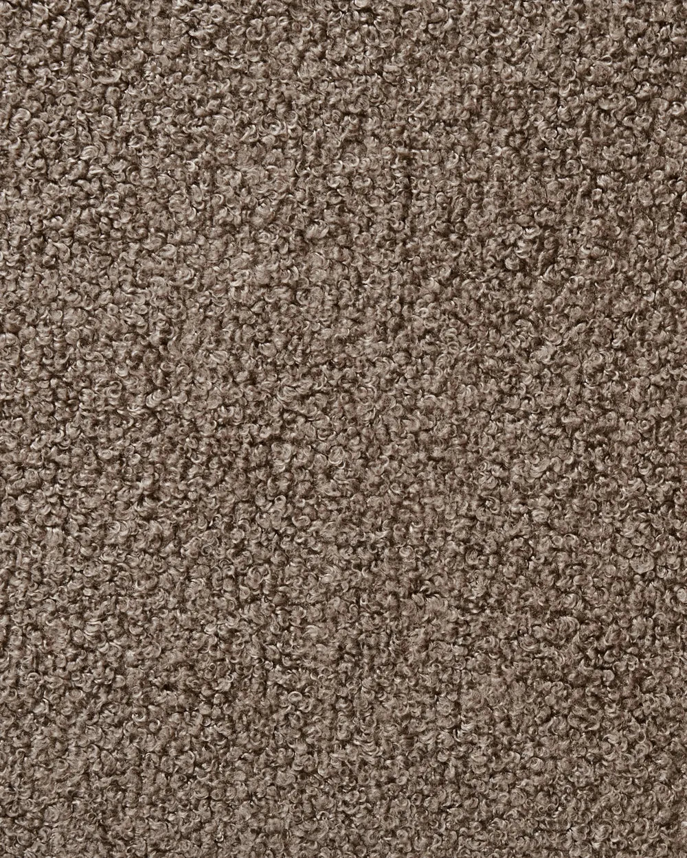 Set of 2 Dining Chairs ELAINE Bouclé Fabric Taupe – Dark Wood Frame