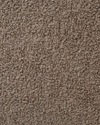 Set of 2 Dining Chairs ELAINE Bouclé Fabric Taupe – Dark Wood Frame