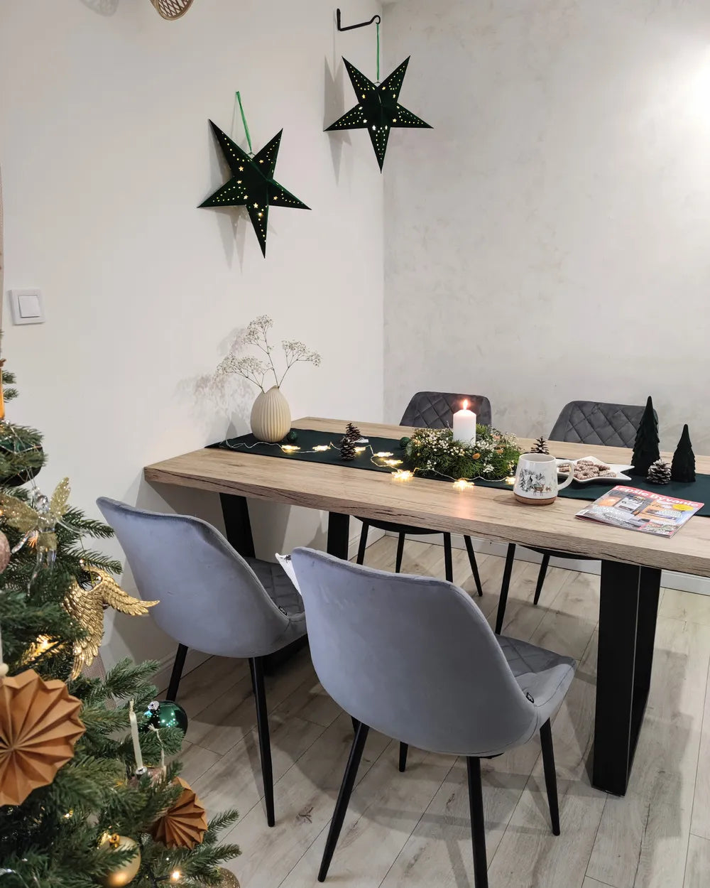 Set of 2 Dining Chairs MARIBEL Faux Leather Light Grey