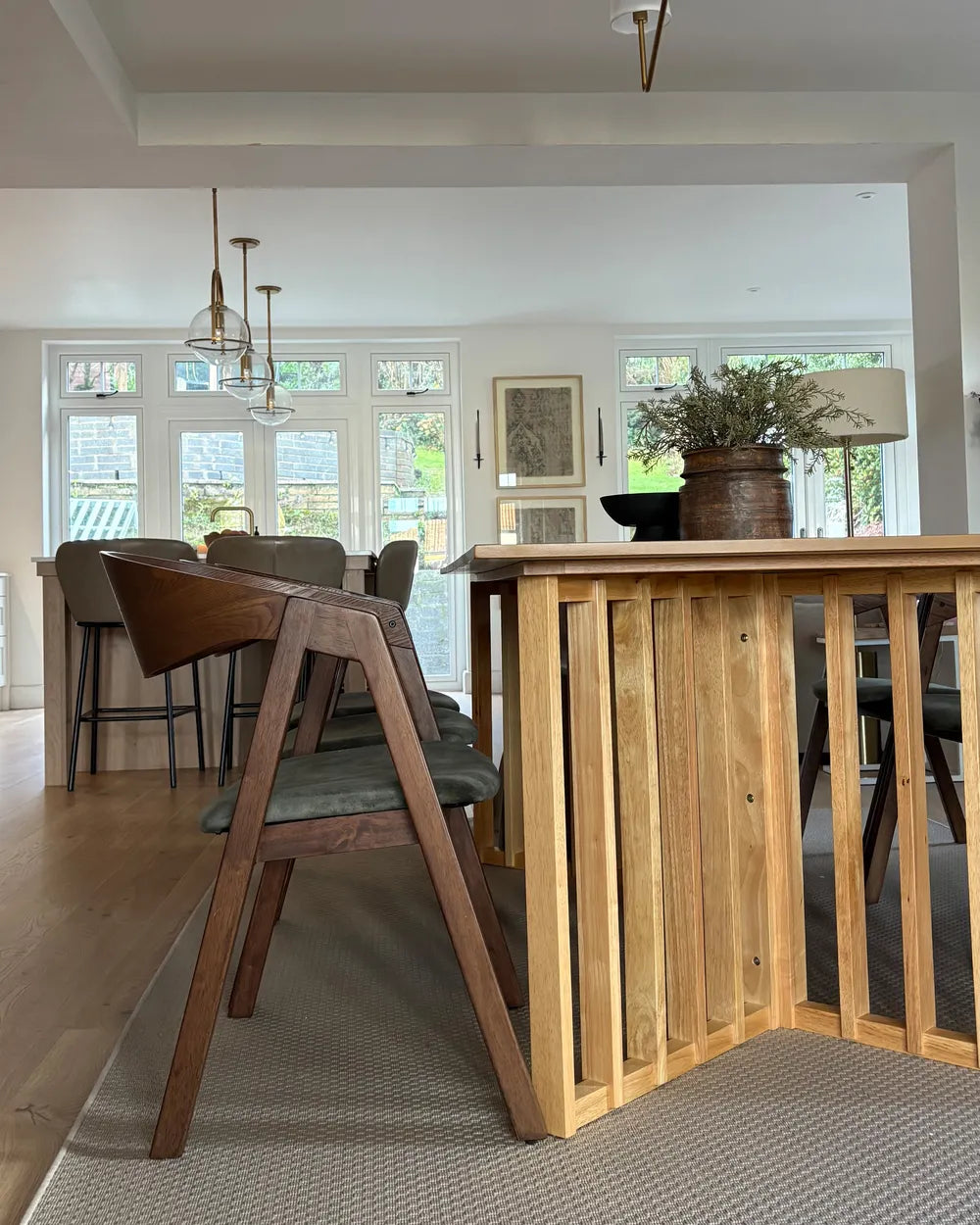 Set of 2 Dining Chairs Yuba Wood Dark Green