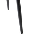 KALISPELL Set of 4 Upholstered Dining Chairs, Beige Velvet, Black Metal Legs