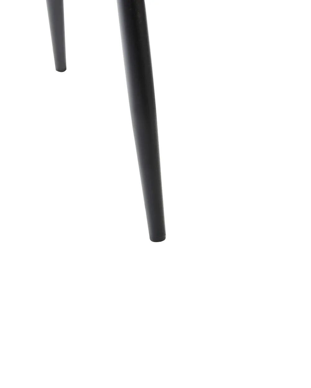 KALISPELL Set of 4 Upholstered Dining Chairs, Beige Velvet, Black Metal Legs