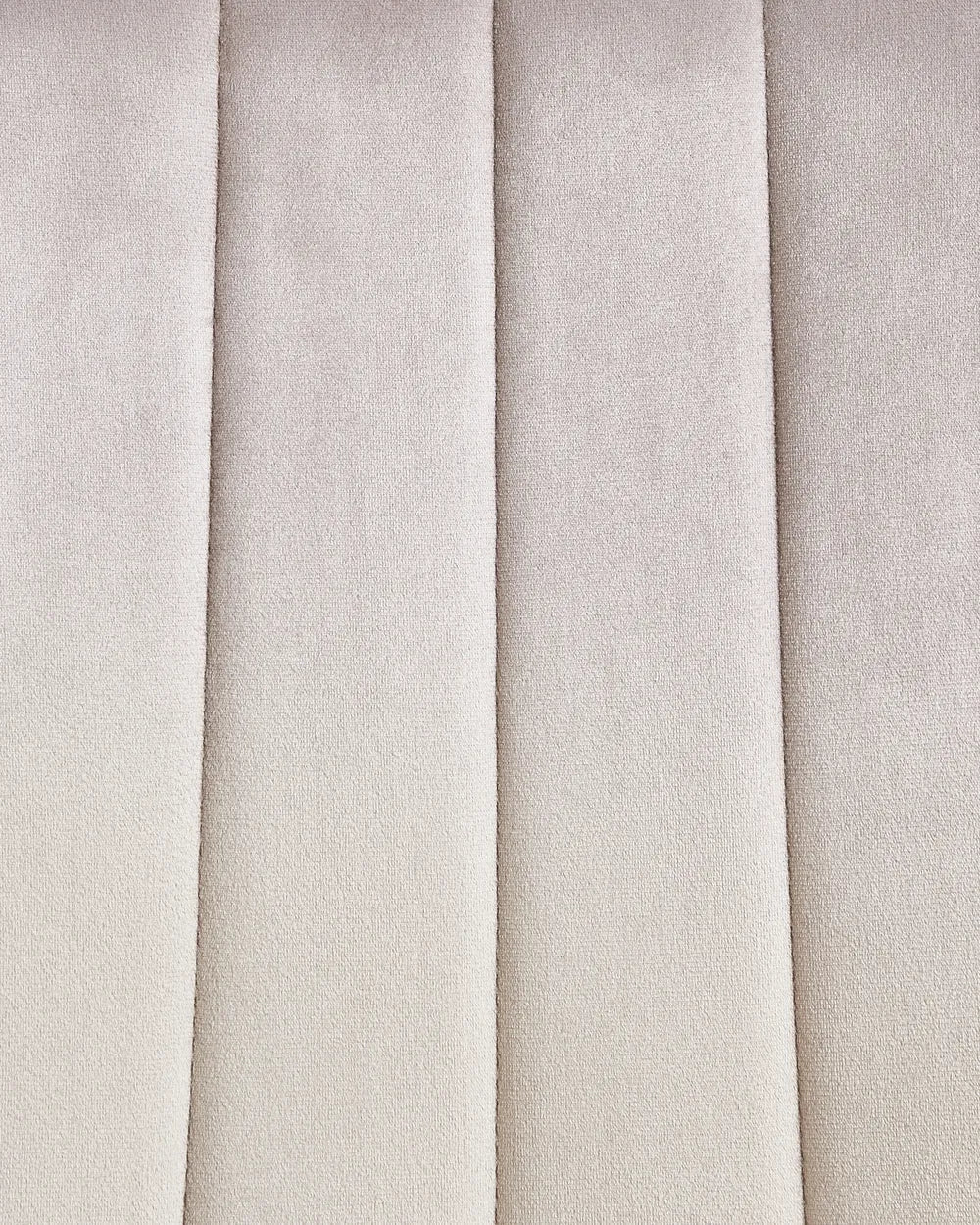 KALISPELL Set of 4 Upholstered Dining Chairs, Beige Velvet, Black Metal Legs