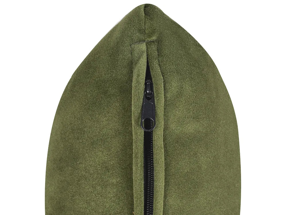 3 Seater Fabric Sofa LUVOS – Green Upholstered Couch with Deep Seat, Removable Cushions