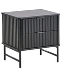 2 Drawer Bedside Table Glastonbury – Black