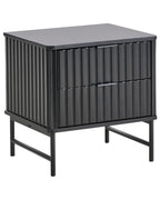 2 Drawer Bedside Table Glastonbury – Black