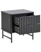 2 Drawer Bedside Table Glastonbury – Black