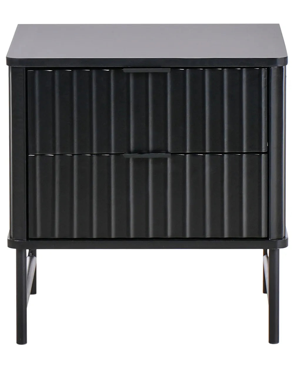 2 Drawer Bedside Table Glastonbury – Black