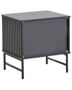 2 Drawer Bedside Table Glastonbury – Black