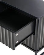 2 Drawer Bedside Table Glastonbury – Black