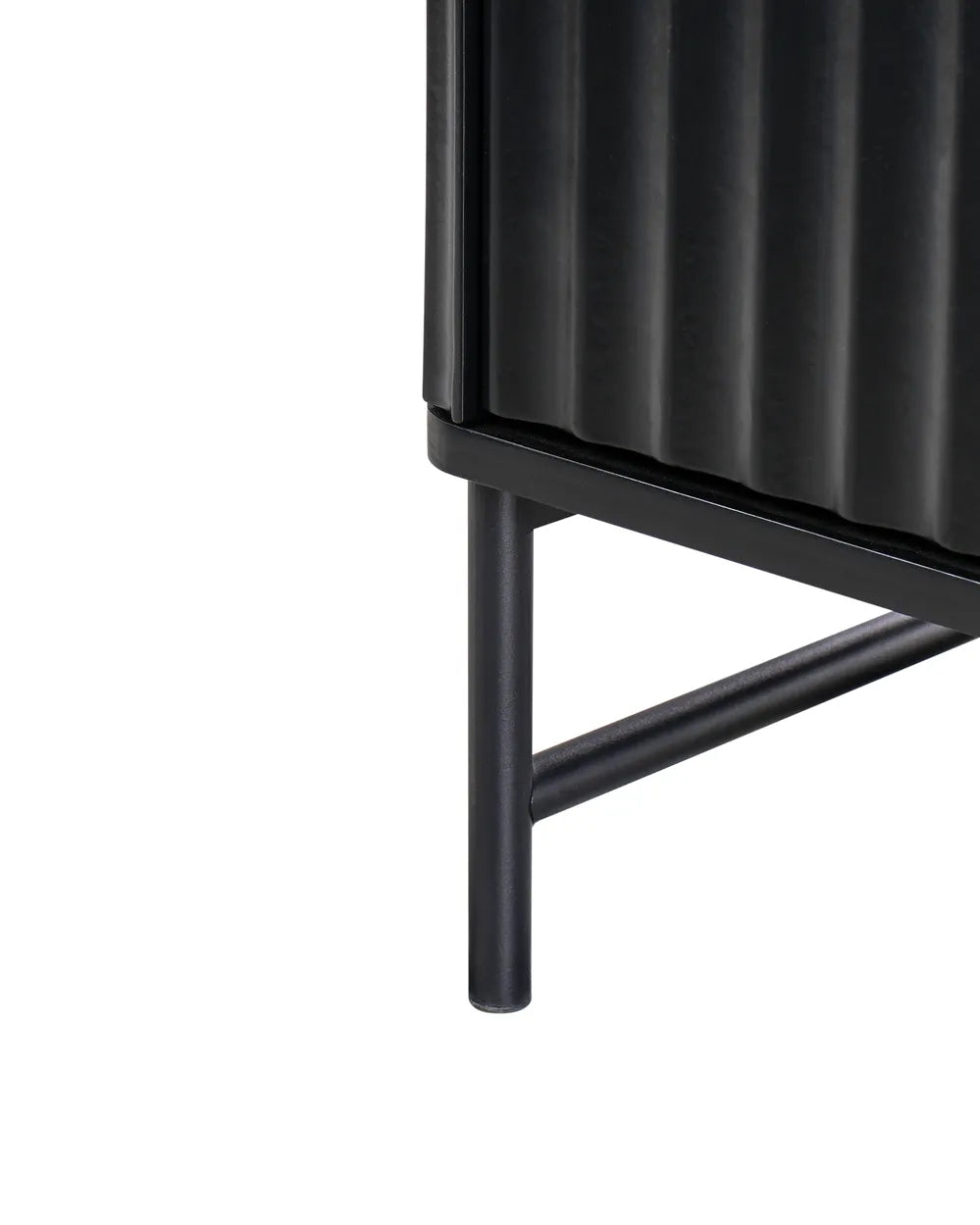 2 Drawer Bedside Table Glastonbury – Black