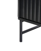 2 Drawer Bedside Table Glastonbury – Black