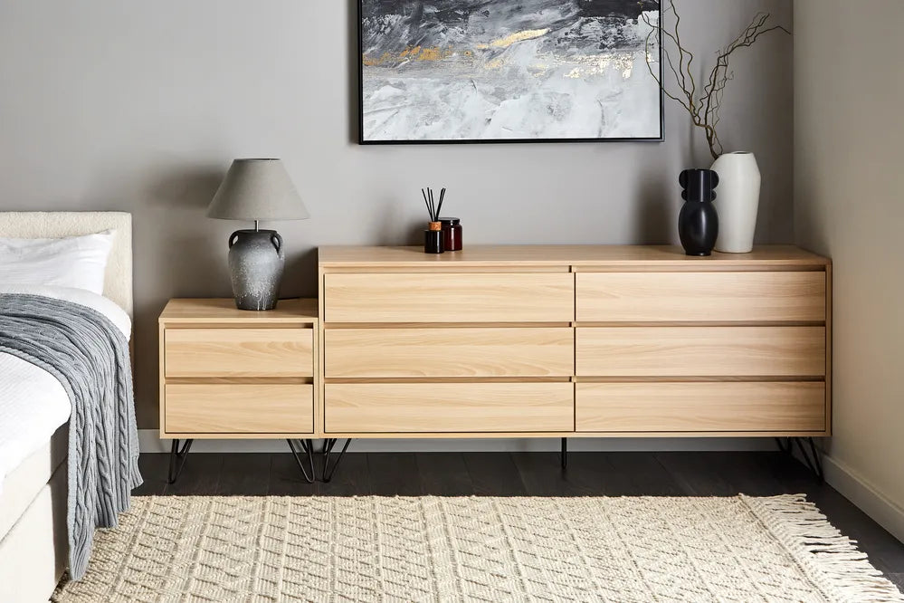 6 Drawer Chest Cardigan Light Brown