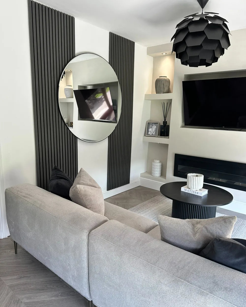 Sofa 3 Seater MATILA Fabric Light Grey – Thickly Padded Couch with Cushions, Modern 3-Seat Fabric Sofa, 233 cm